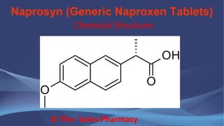 Naprosyn (Generic Naproxen Tablets)
© The Swiss Pharmacy
Chemical Structure
 