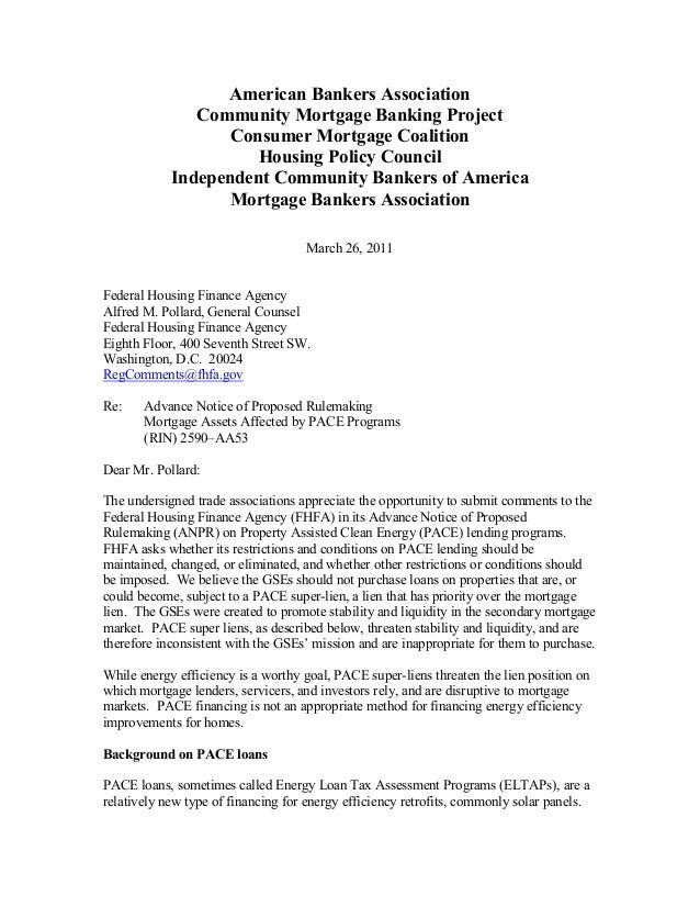 Nar mba fhfa comment letter