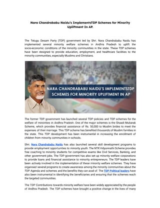 Nara Chandrababu Naidu’s ImplementsTDP Schemes for Minority Upliftment In AP..pdf