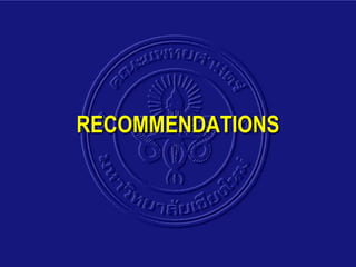 RECOMMENDATIONS
 