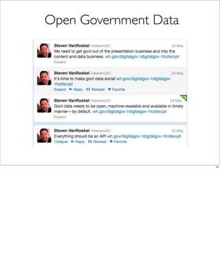 Open Government Data




                       14
 