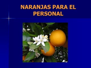 Naranjas para el personal