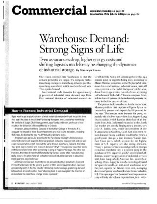 Nar Article on Warehouse Signs of Life