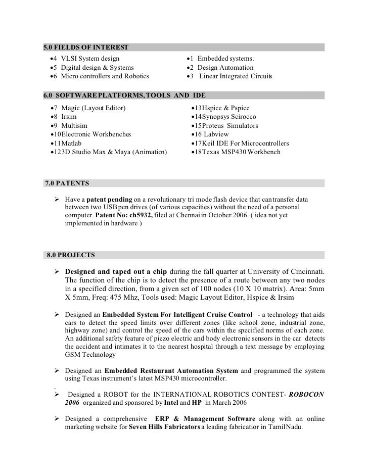 Labview experience resume