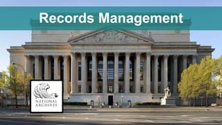 INSERT Agency Name Here on Master Slide
Records Management
 