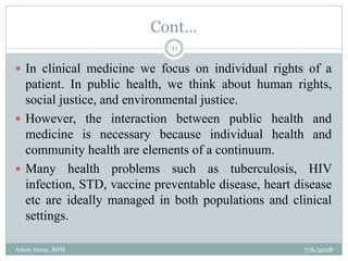Distinction Between Development of Public Health and Medicine | PDF