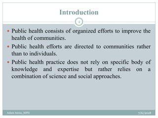 Distinction Between Development of Public Health and Medicine | PDF