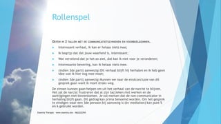 Rollenspel
OEFEN IN 2 TALLEN MET DE COMMUNICATIETECHNIEKEN EN VOORBEELDZINNEN.
 Interessant verhaal, ik kan er helaas niets mee;
 Ik begrijp dat dat jouw waarheid is, interessant;
 Wat vervelend dat je het zo ziet, dat kan ik niet voor je veranderen;
 Interessante bewering, kan ik helaas niets mee.
 (indien 3de partij aanwezig) Dit verhaal blijft hij herhalen en ik heb geen
idee wat ik hier nog mee moet;
 (indien 3de partij aanwezig) Kunnen we naar de eindconclusie van dit
gesprek gaan want ik moet straks weg.
De zinnen kunnen gaan helpen om uit het verhaal van de narcist te blijven.
Het zal de narcist frustreren dat al zijn tactieken niet werken en de
aantijgingen niet binnenkomen. Je zal merken dat de non-communicator in
herhaling blijft gaan. Dit gedrag kan prima benoemd worden. Om het gesprek
te eindigen waar een 3de persoon bij aanwezig is (bv mediation) kan punt 5
en 6 gebruikt worden.
Essentia Therapie – www.essentia.site - 0622222765
 