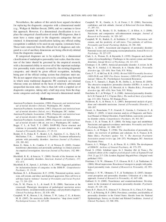 DSM 5 Criteria For Narcissistic Personality
