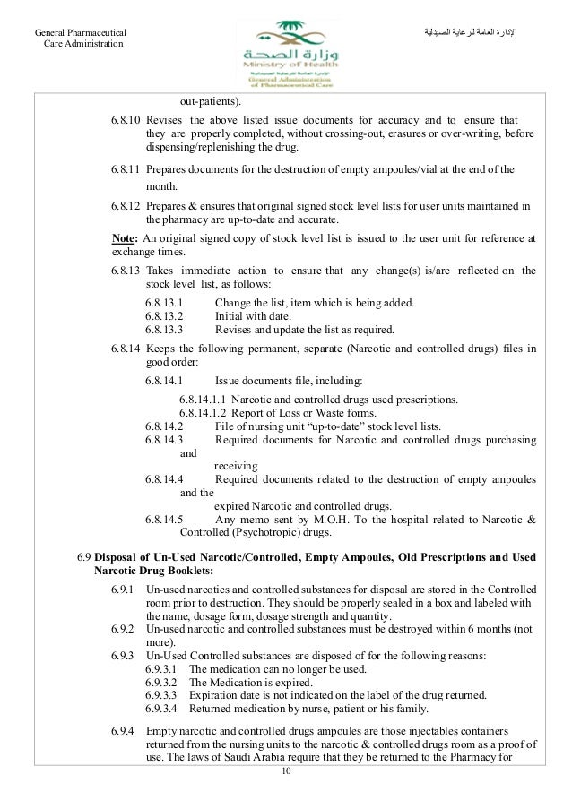 Narcotic controlled drugs policy and procedurelast