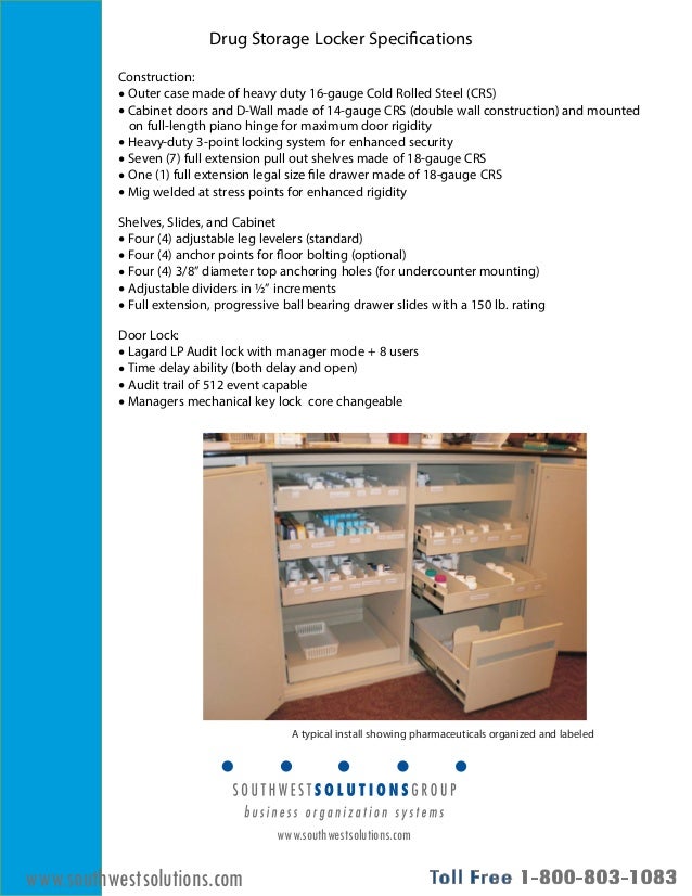 Drug Lockers for Pharmaceuticals