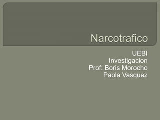 UEBI
Investigacion
Prof: Boris Morocho
Paola Vasquez
 