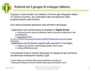 Google Android: una nuova piattaforma Open Source per dispositivi mobili