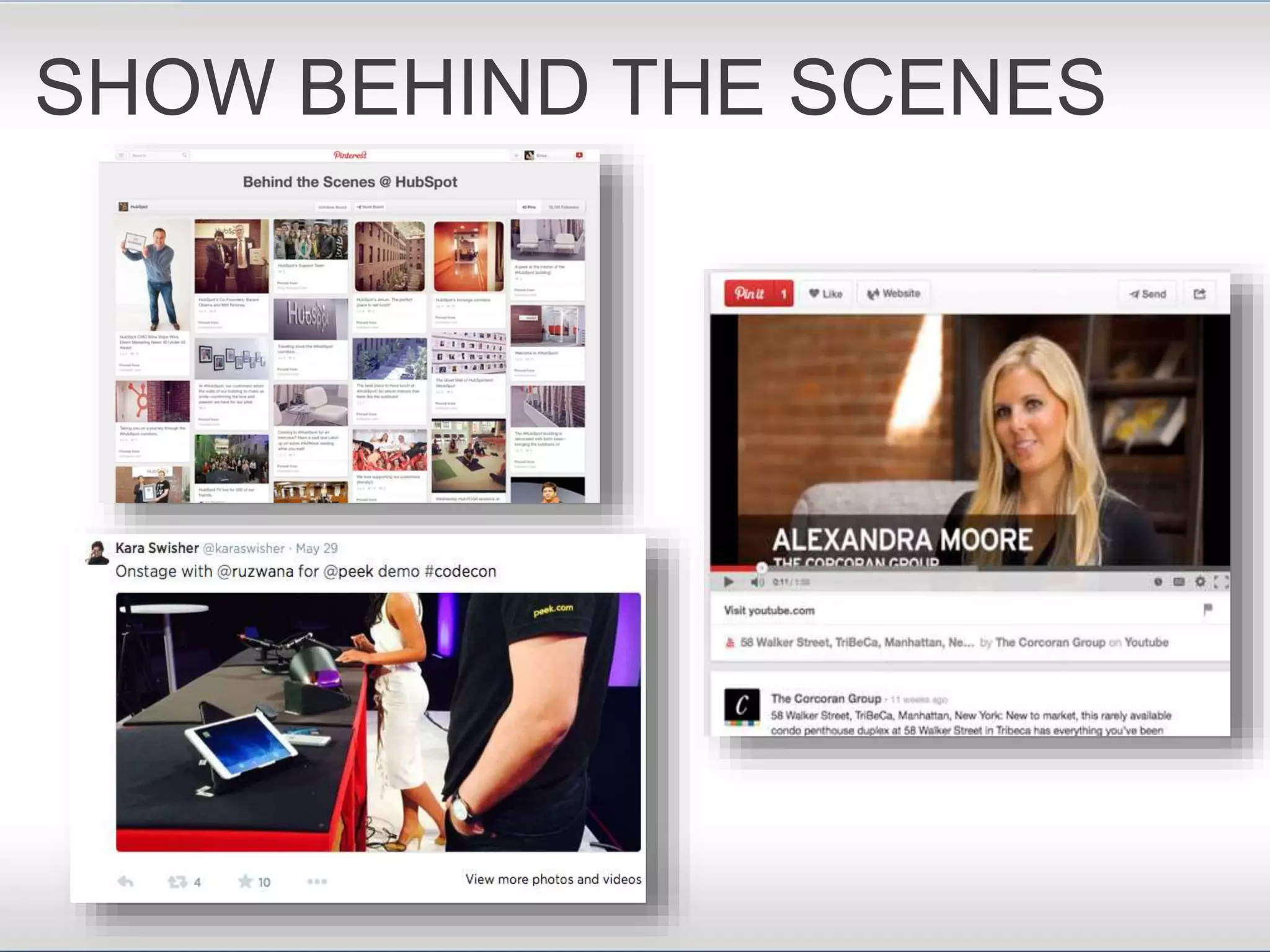 SHOW BEHIND THE SCENES
 