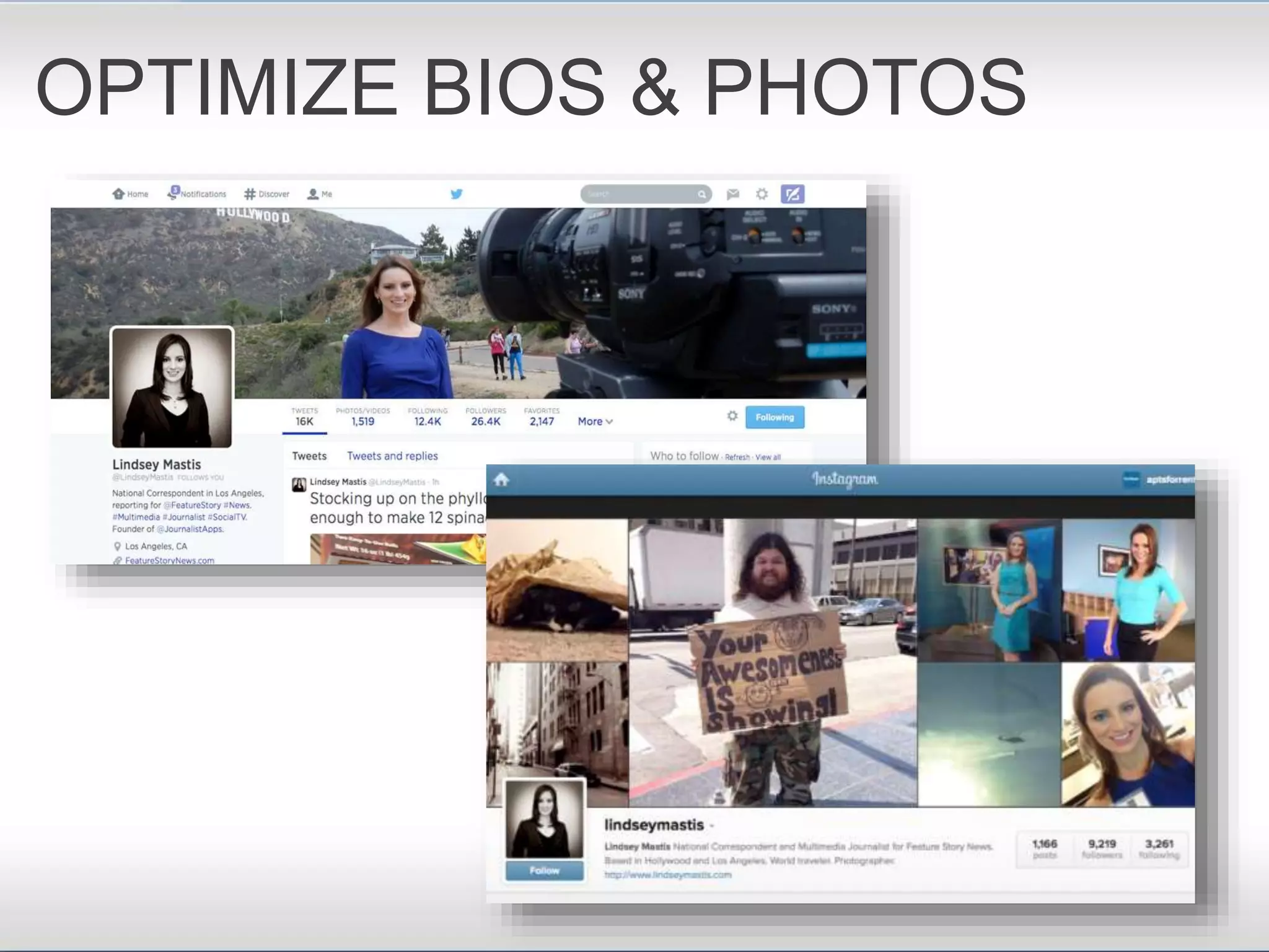 OPTIMIZE BIOS & PHOTOS
 
