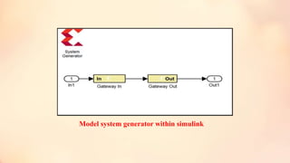 Model system generator within simulink
 