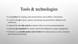 Aws data engineering full course outlines and keywords | PPT