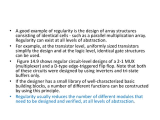 Design Hierarchy, Concepts of Regularity, Modularity and Locality | PPT