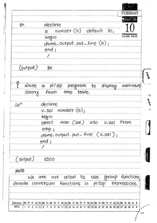 Naresh murali plsql material | PDF