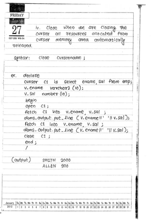 Naresh murali plsql material | PDF