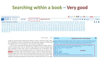 Searching within a book – Very good
 
