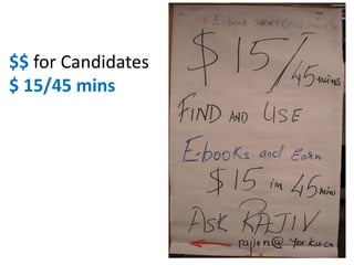 $$ for Candidates
$ 15/45 mins
 