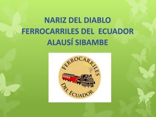 NARIZ DEL DIABLO
FERROCARRILES DEL ECUADOR
ALAUSÍ SIBAMBE

 