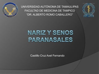 UNIVERSIDAD AUTÓNOMA DE TAMAULIPAS
FACULTAD DE MEDICINA DE TAMPICO
“DR. ALBERTO ROMO CABALLERO”
Castillo Cruz Axel Fernando
 
