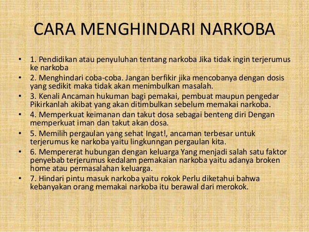 Narkoba Dan Obat Terlarang