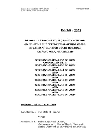 Sessions Case Nos.235/09, 236/09, 241/09, 1 COMMON JUDGMENT
242/09, 243/09, 245/09, 246/09 & 270/09.
Exhibit : 2671
BEFORE...