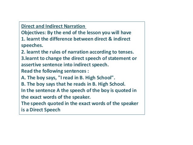 Narration Grammar Chart