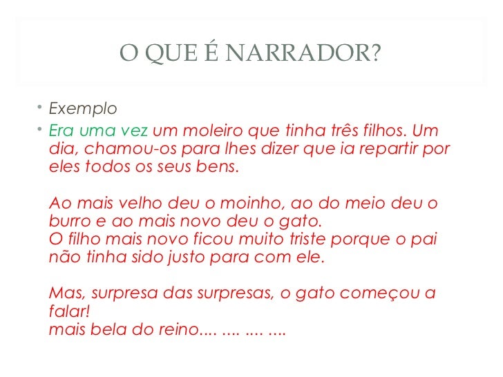 O Narrador Ao Descrever O Seu Próprio Pai