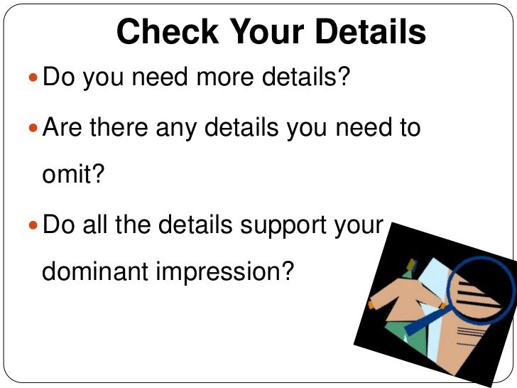 Dominant impression essay