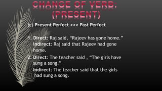 Direct and indirect speech/Narration | PPTX