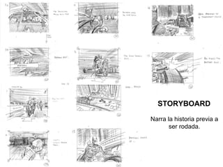 STORYBOARD
Narra la historia previa a
ser rodada.
 