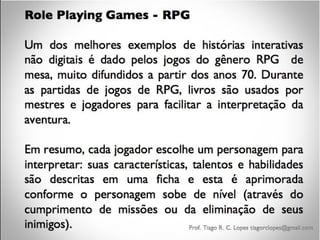 NARRATIVAS INTERATIVAS E LITERATURA