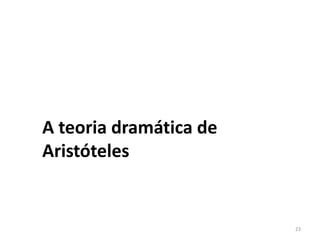 A teoria dramática de
Aristóteles


                        23
 