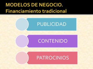 PUBLICIDAD
CONTENIDO
PATROCINIOS
 