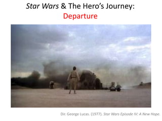 Star Wars & The Hero’s Journey:DepartureDir. George Lucas. (1977). Star Wars Episode IV: A New Hope.