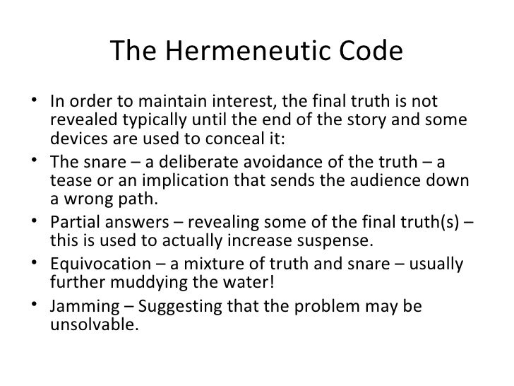 Narrative codes and conventions image