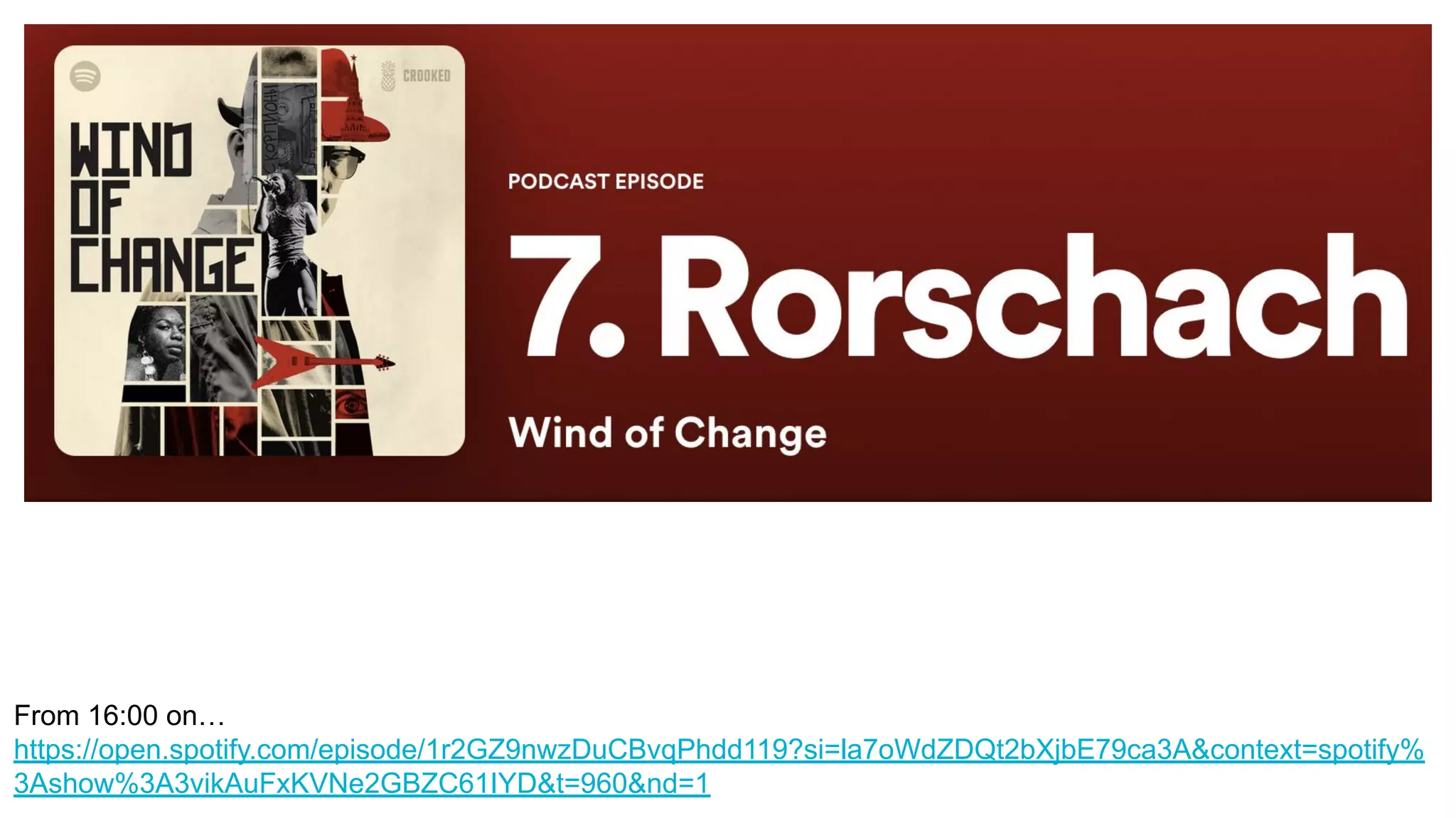 From 16:00 on…
https://open.spotify.com/episode/1r2GZ9nwzDuCBvqPhdd119?si=la7oWdZDQt2bXjbE79ca3A&context=spotify%
3Ashow%3A3vikAuFxKVNe2GBZC61IYD&t=960&nd=1
 