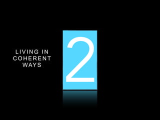 1 2 3L I V I N G I N
C O H E R E N T
WAY S
 