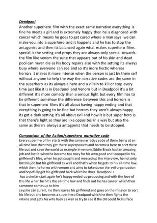 Intense Code Examples Narrative codes and stylistic codes genre assignment | DOCX