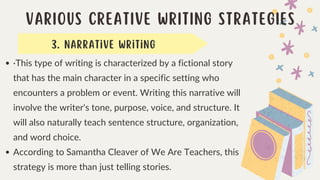 Narrative Creative Writing Skills English Presentation in Charcoal ...