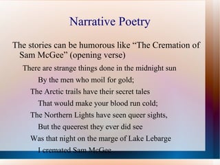 See next slide for snippet from Poe's “The Raven”
