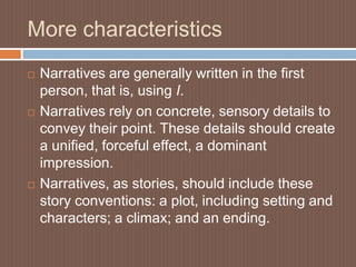 Characteristics of narrative essay slideshare picture