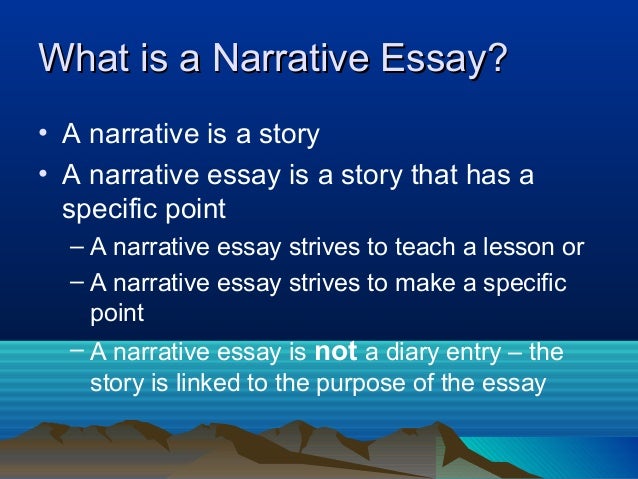The narrative essay