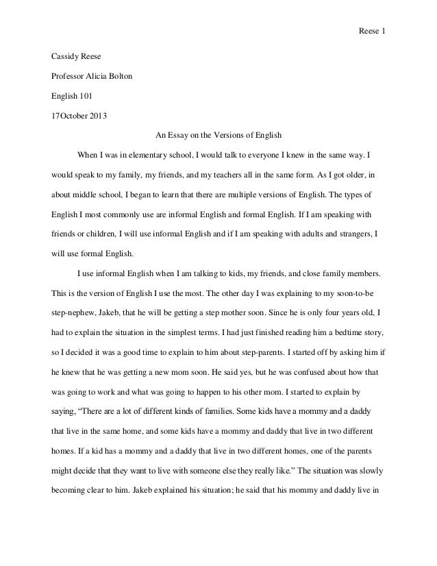 Eng 101 narrative essay