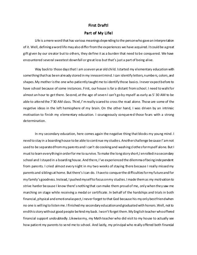 essay about experience that changed my life