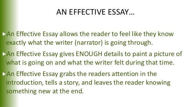 Narrative writing essays
